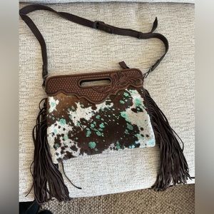 Leather Fringe Crossbody Bag